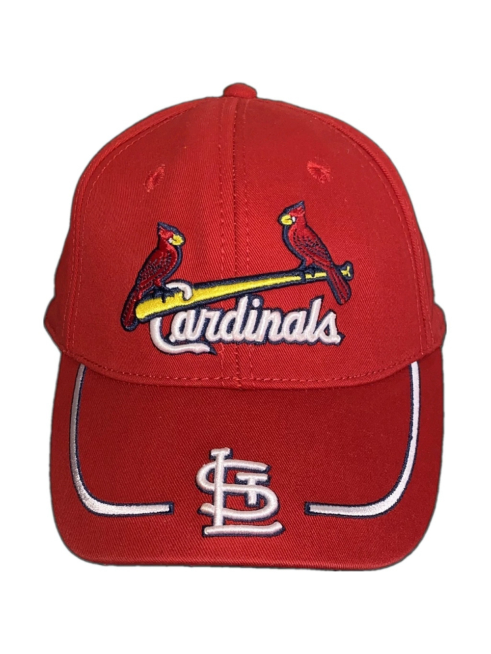 Y2K St Louis Cardinals Hat Red Adjustable MLB Drew Pearson Strapback Cap